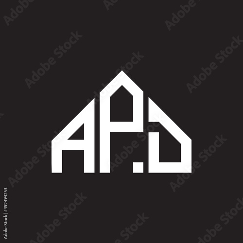 APD letter logo design. APD monogram initials letter logo concept. APD letter design in black background.APD letter logo design. APD monogram initials letter logo concept. 