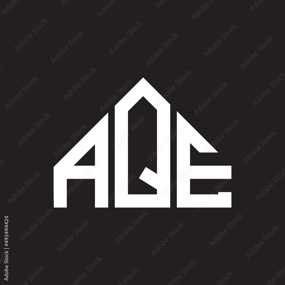 AQE letter logo design. AQE monogram initials letter logo concept. AQE letter design in black background. AQE letter logo design. AQE monogram initials letter logo concept. AQE letter design in black background.