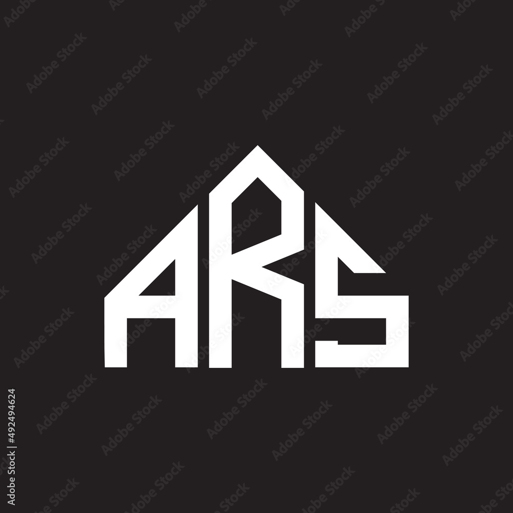 ARS letter logo design. ARS monogram initials letter logo concept. ARS letter design in black background. ARS letter logo design. ARS monogram initials letter logo concept. ARS letter design in black background.