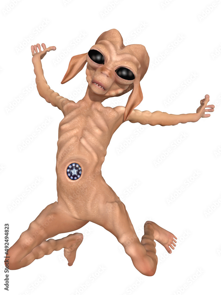 Fototapeta premium 3d illustration of an toon alien
