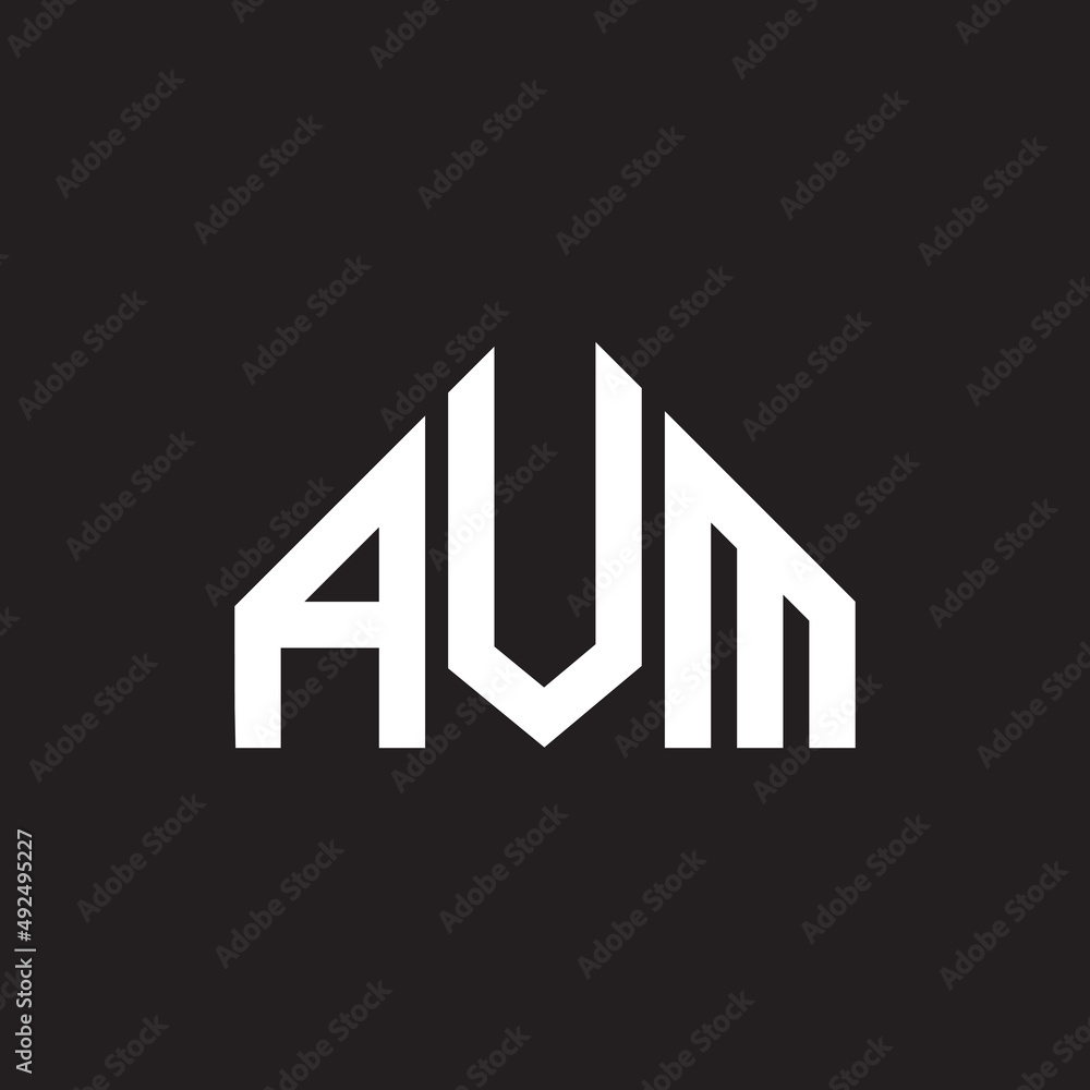 AVM letter logo design. AVM monogram initials letter logo concept. AVM letter design in black background.