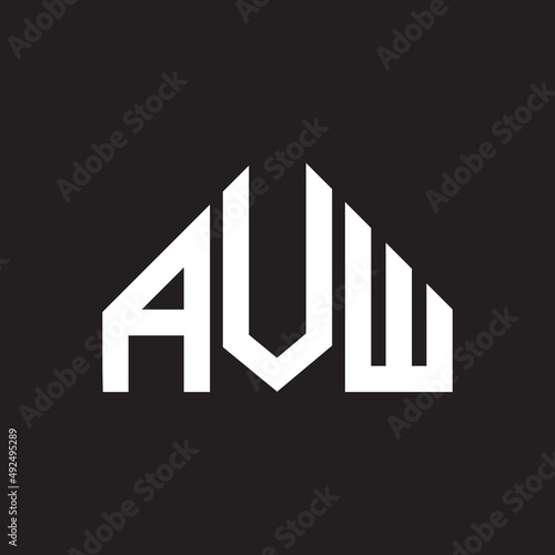 Free Download AVW letter logo design. AVW monogram initials letter logo concept. AVW letter design in black background. - GFXLoad
