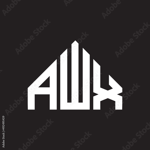 AWX letter logo design. AWX monogram initials letter logo concept. AWX letter design in black background.