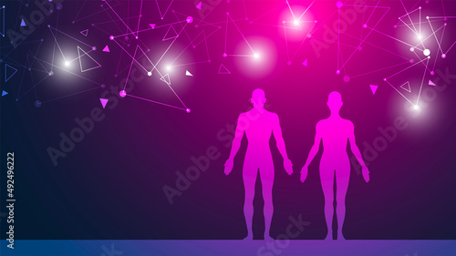 sistema immunitario, corpo umano, silhouette,