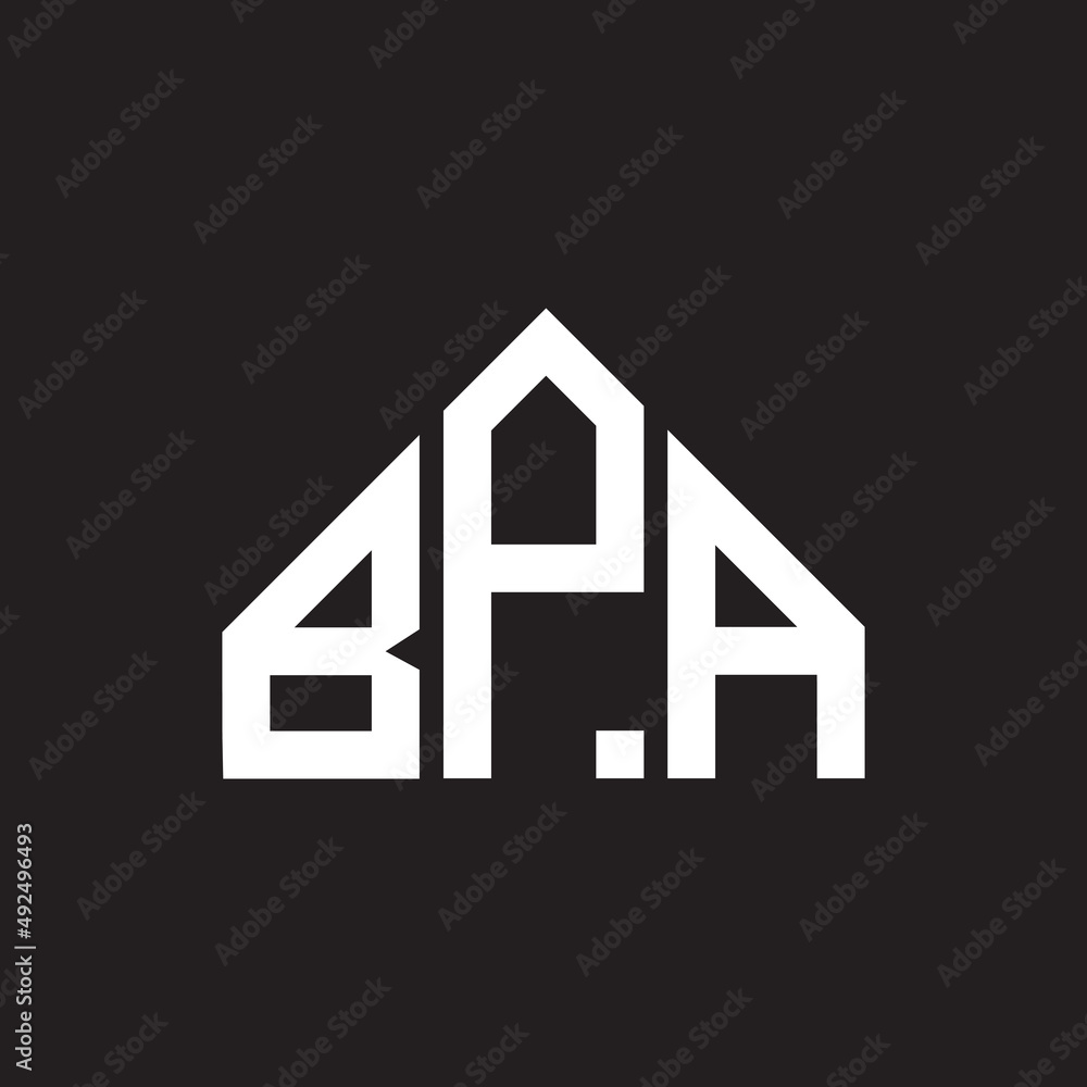 BPA letter logo design. BPA monogram initials letter logo concept. BPA letter design in black background. BPA letter logo design. BPA monogram initials letter logo concept. BPA letter design in black background.