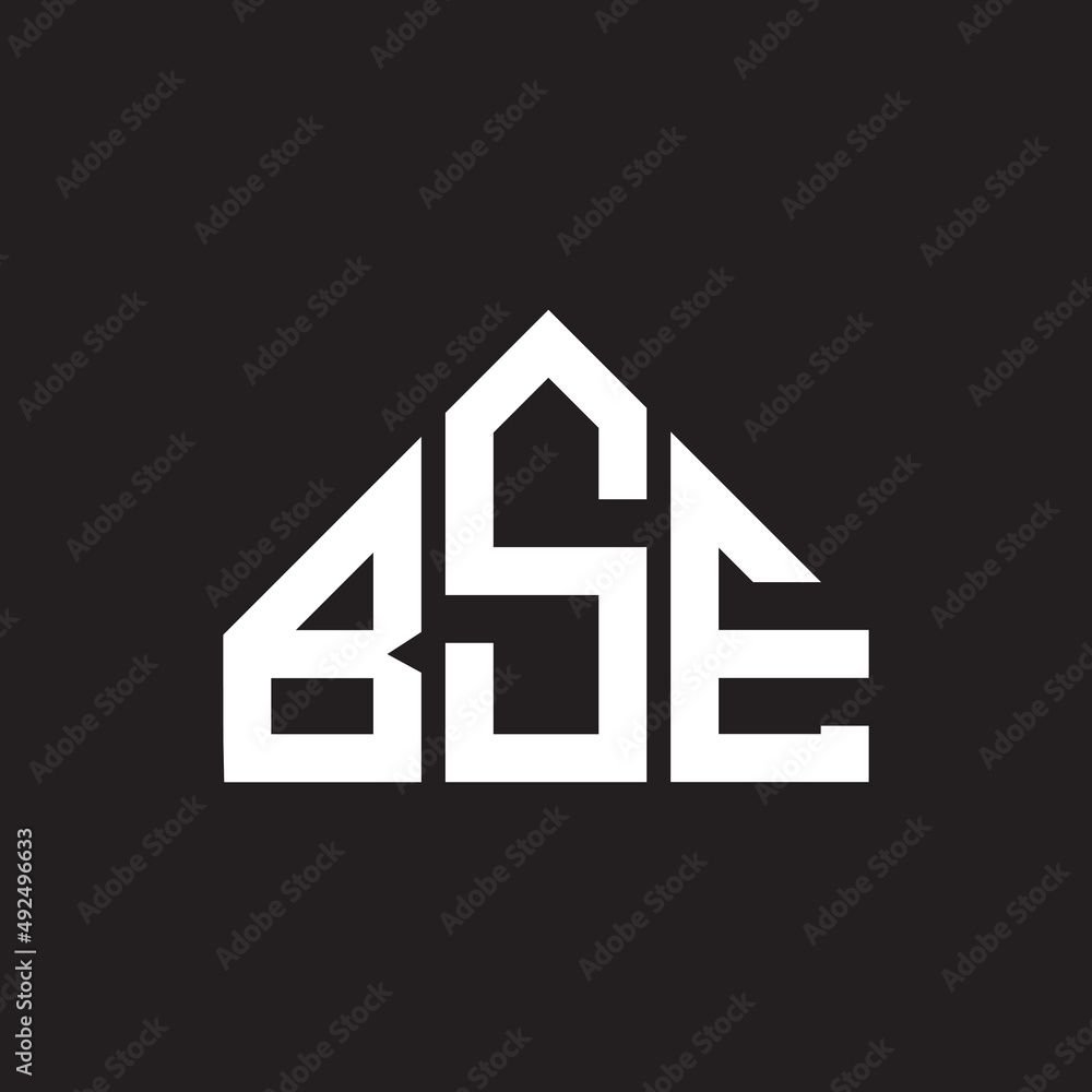 BSE letter logo design. BSE monogram initials letter logo concept. BSE letter design in black background. BSE letter logo design. BSE monogram initials letter logo concept. BSE letter design in black background.