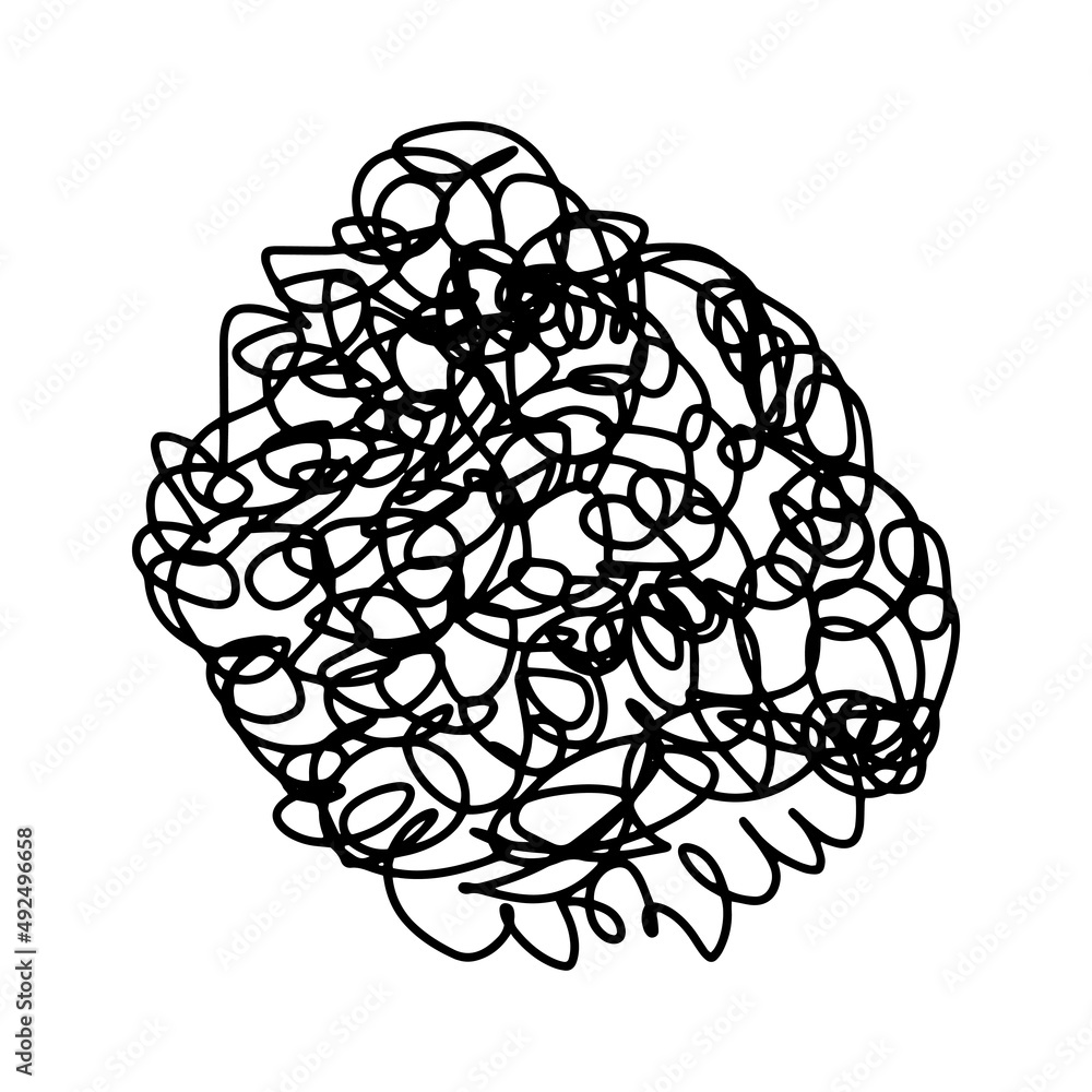 doodle chaos hand drawn. Black hand drawn line abstract scribble shape. Vector doodle set ellipses, tangles, lines, circles. Grunge round scribble circle. Thread clew knot isolated doodle chaos hand drawn. Black hand drawn line abstract scribble shape. Vector doodle set ellipses, tangles, lines, circles. Grunge round scribble circle. Thread clew knot isolated