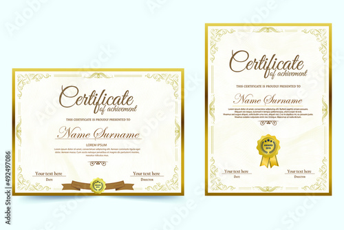 gold certificate for business and education