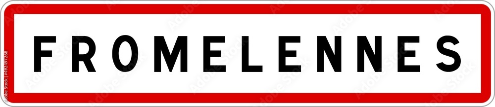 Panneau entrée ville agglomération Fromelennes / Town entrance sign Fromelennes Panneau entrée ville agglomération Fromelennes / Town entrance sign Fromelennes