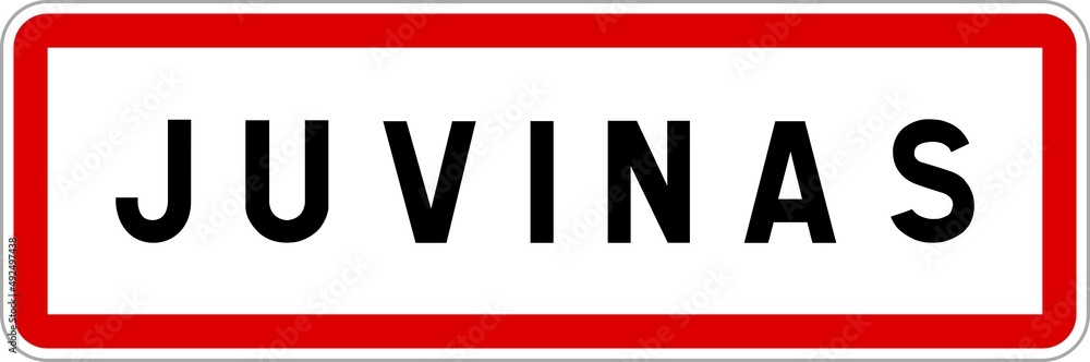 Panneau entrée ville agglomération Juvinas / Town entrance sign Juvinas Panneau entrée ville agglomération Juvinas / Town entrance sign Juvinas
