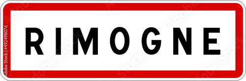 Panneau entrée ville agglomération Rimogne / Town entrance sign Rimogne