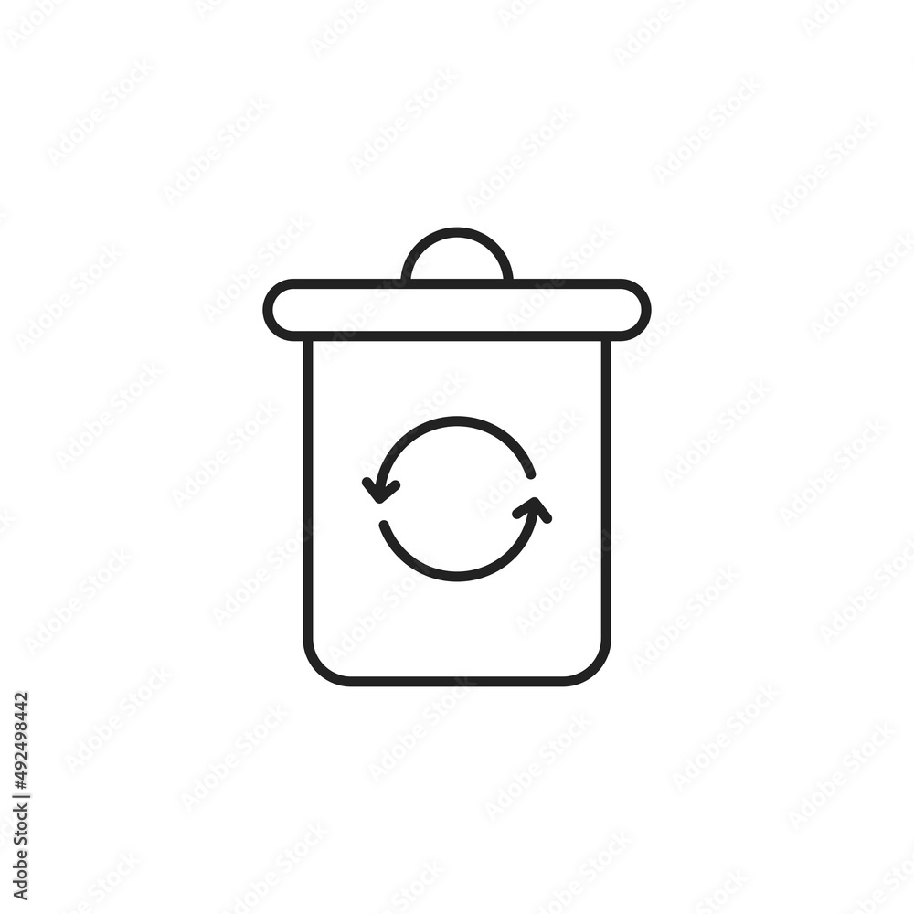 Waste recycling icon. Trash can symbol. High quality black vector illustration. Waste recycling icon. Trash can symbol. High quality black vector illustration.