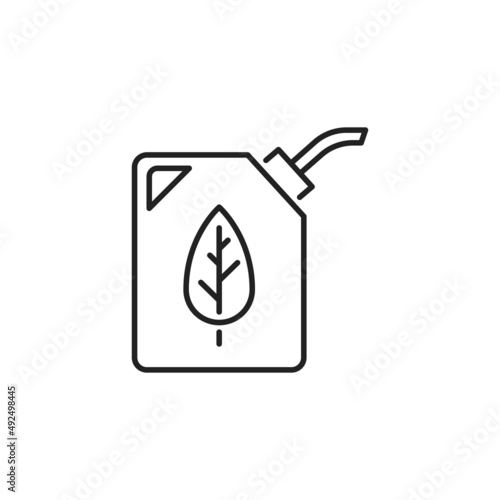 Ecological fuel canister icon. High quality black vector illustration.