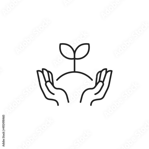 Conservation forestry icon. High quality black vector illustration.