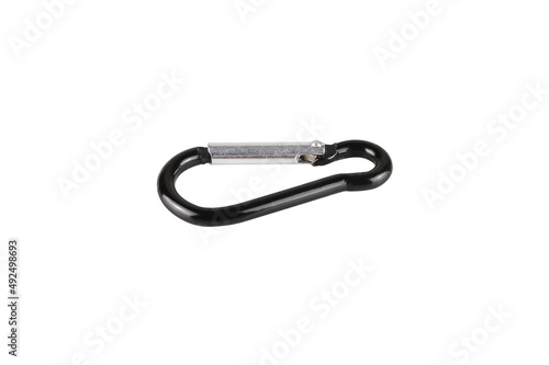 Aluminum safety hook on white background