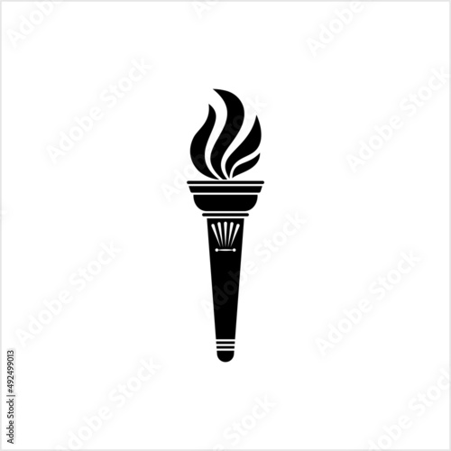 Torch Icon, Flame Torch Icon