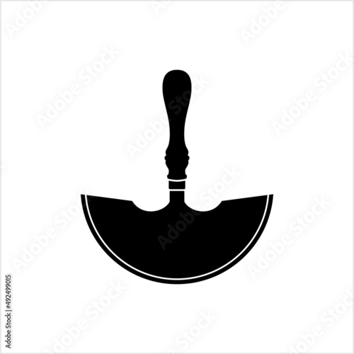 Leather Round Cutting Knife Icon, Half Moon, Round Style, Semi Circular Leather Cutting Knife