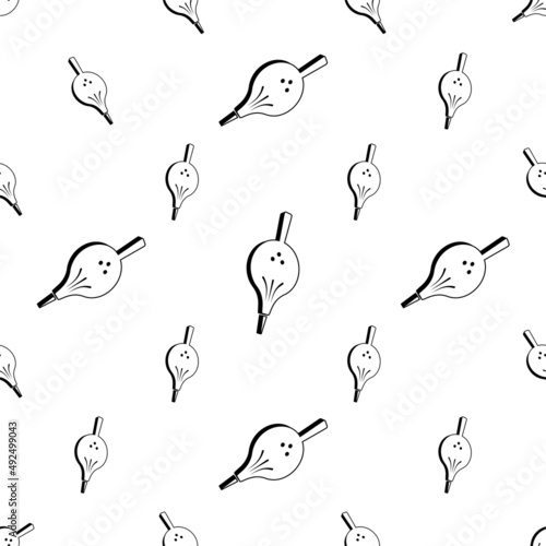 Bellows Icon Seamless Pattern, Air Blasting Equipment