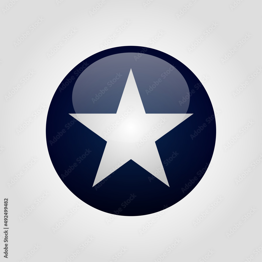 gradient star icon inside 3d circle glass vector design element gradient star icon inside 3d circle glass vector design element