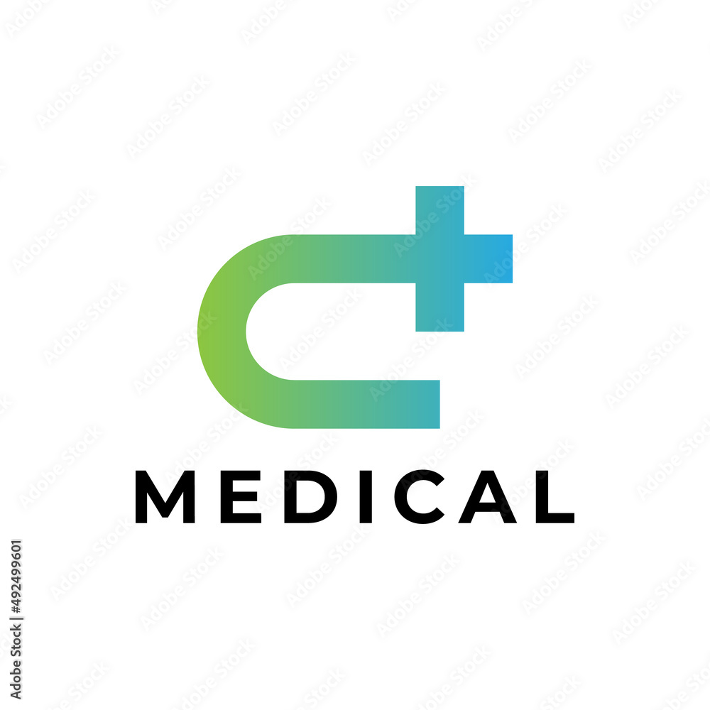 health letter C logo template health letter C logo template