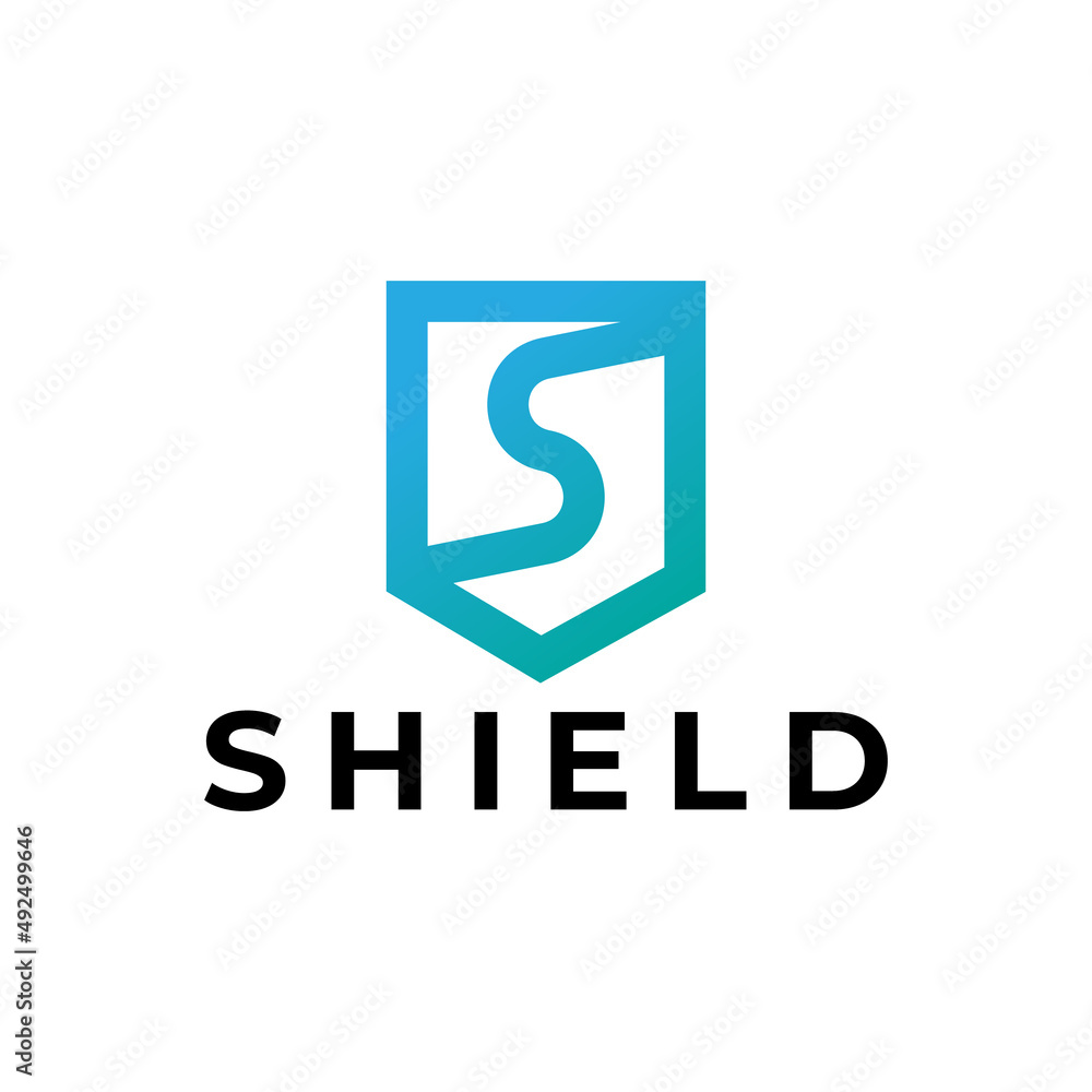 letter S shield logo design letter S shield logo design