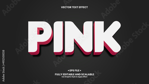 Minimalist White and Pink Logo with Editable Text Effect