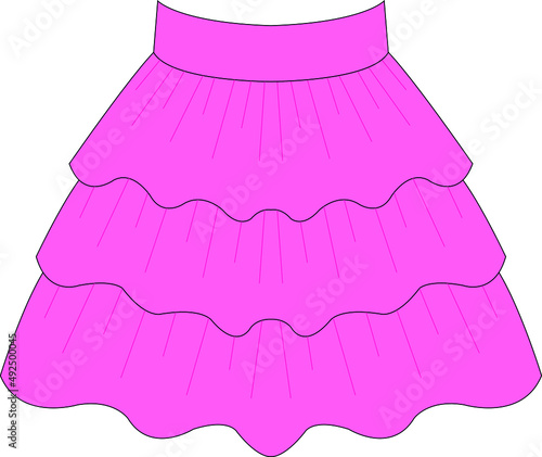 Skirt Vector illustration. skirt image or clip art. women skirt.