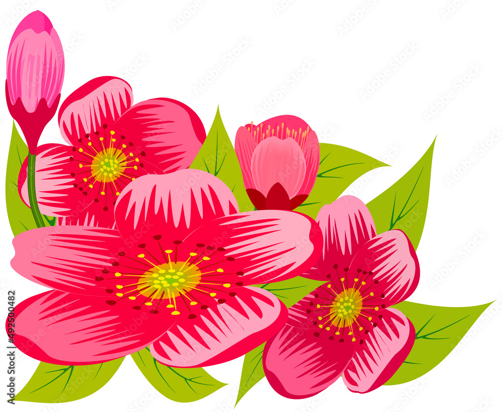 Abstract pink flowers. Abstract pink flowers.