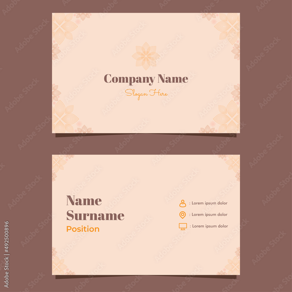 Beautiful flower petals business card template design Beautiful flower petals business card template design