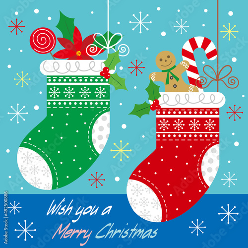 christmas sock with gifts