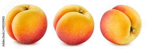 Peach isolated on white background photo