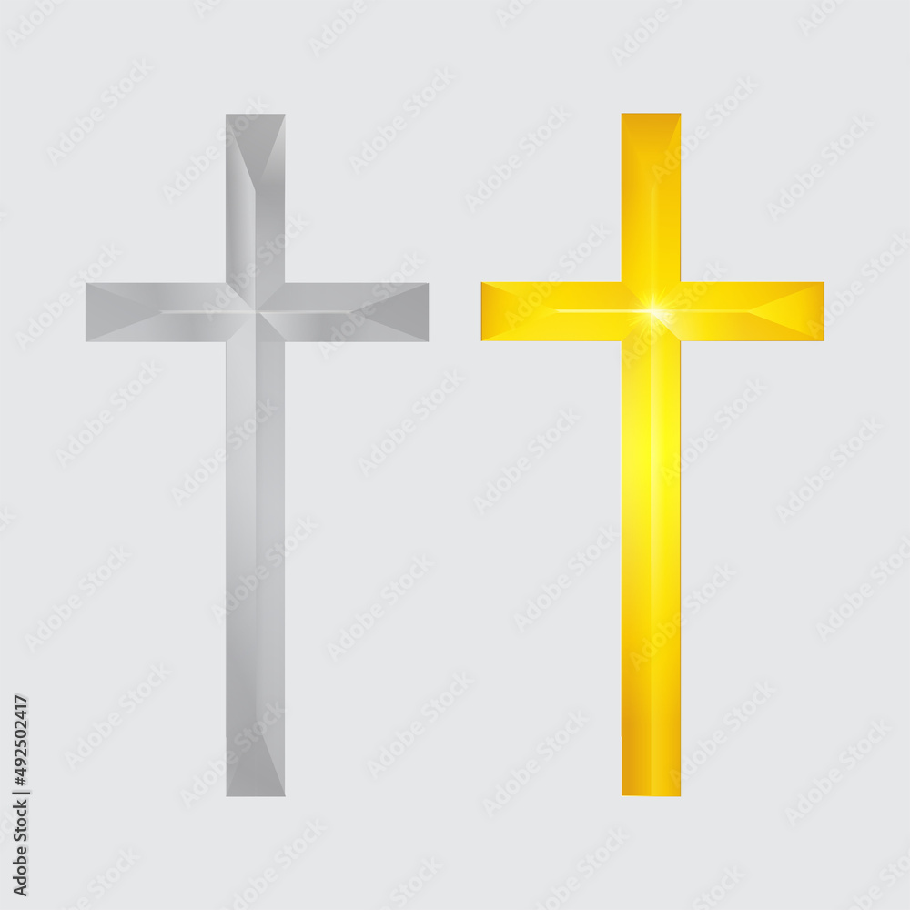Cross icons set. Decorated crosses signs or symbols. Easter Day. Cross icons set. Decorated crosses signs or symbols. Easter Day.