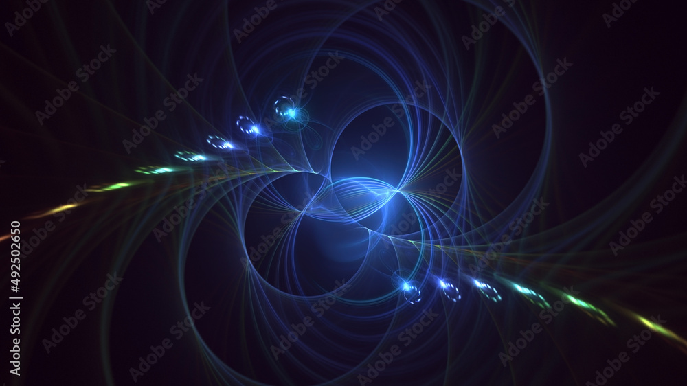 3D rendering abstract blue fractal light background 3D rendering abstract blue fractal light background