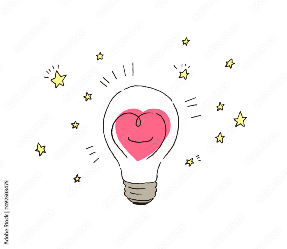 電球とアイデアのひらめきをイメージ 手描きの線画 Stock Vector Adobe Stock 電球とアイデアのひらめきをイメージ 手描きの線画 Stock Vector Adobe Stock
