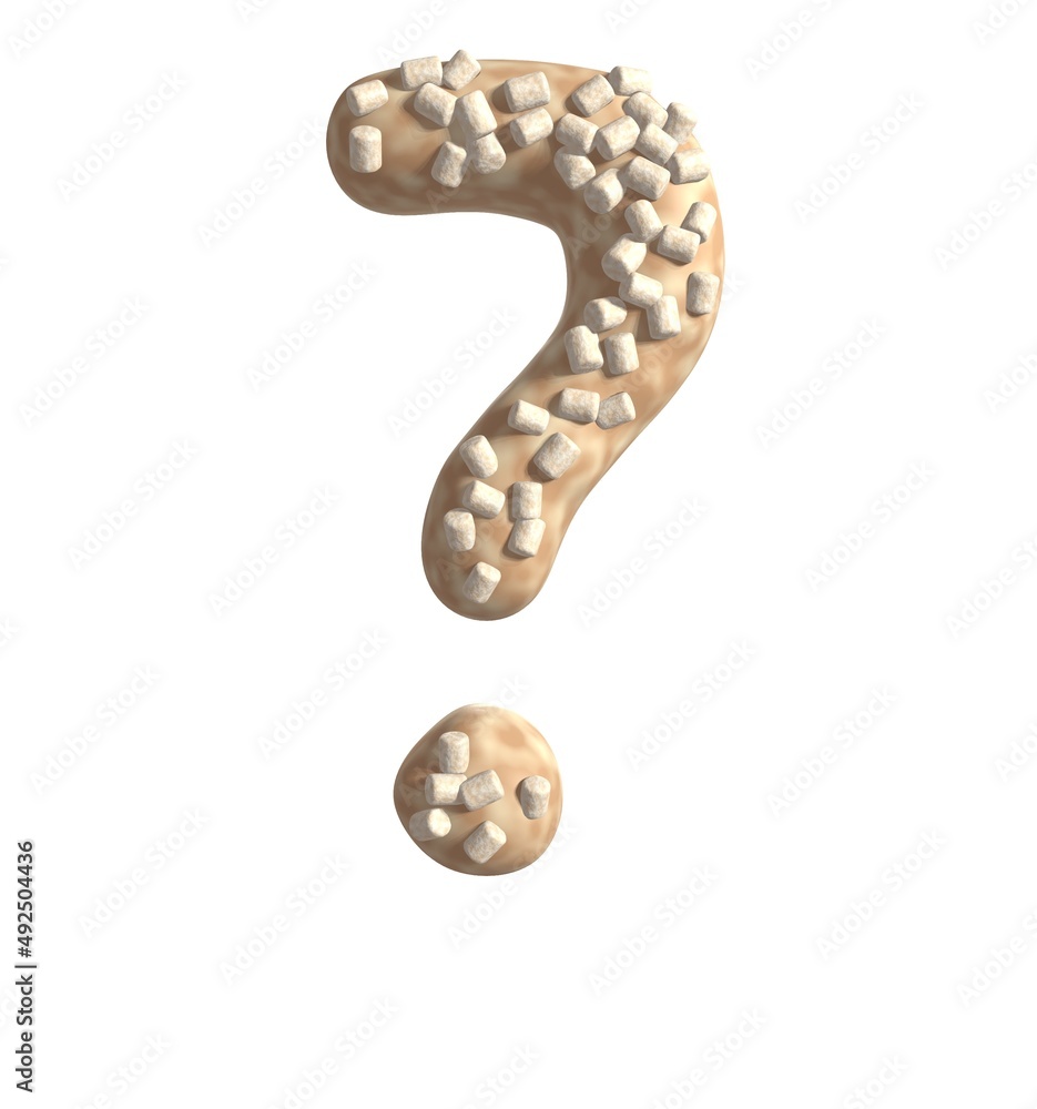 Crumb Cake Themed Font Question Mark Crumb Cake Themed Font Question Mark