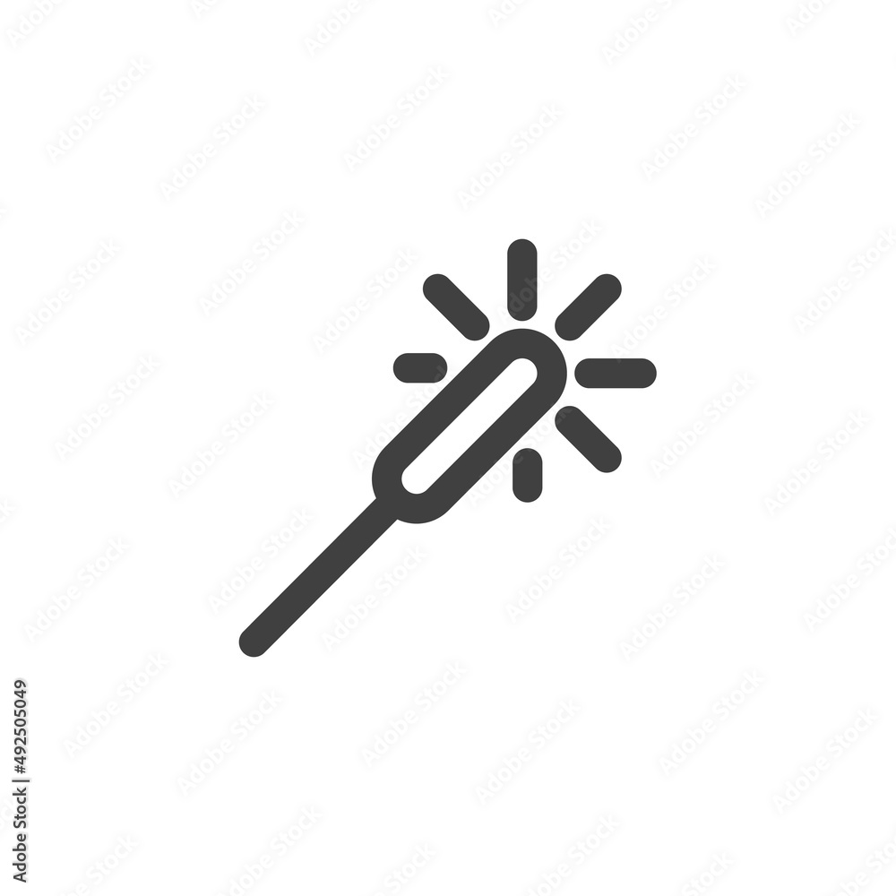 Sparkler firework line icon Sparkler firework line icon