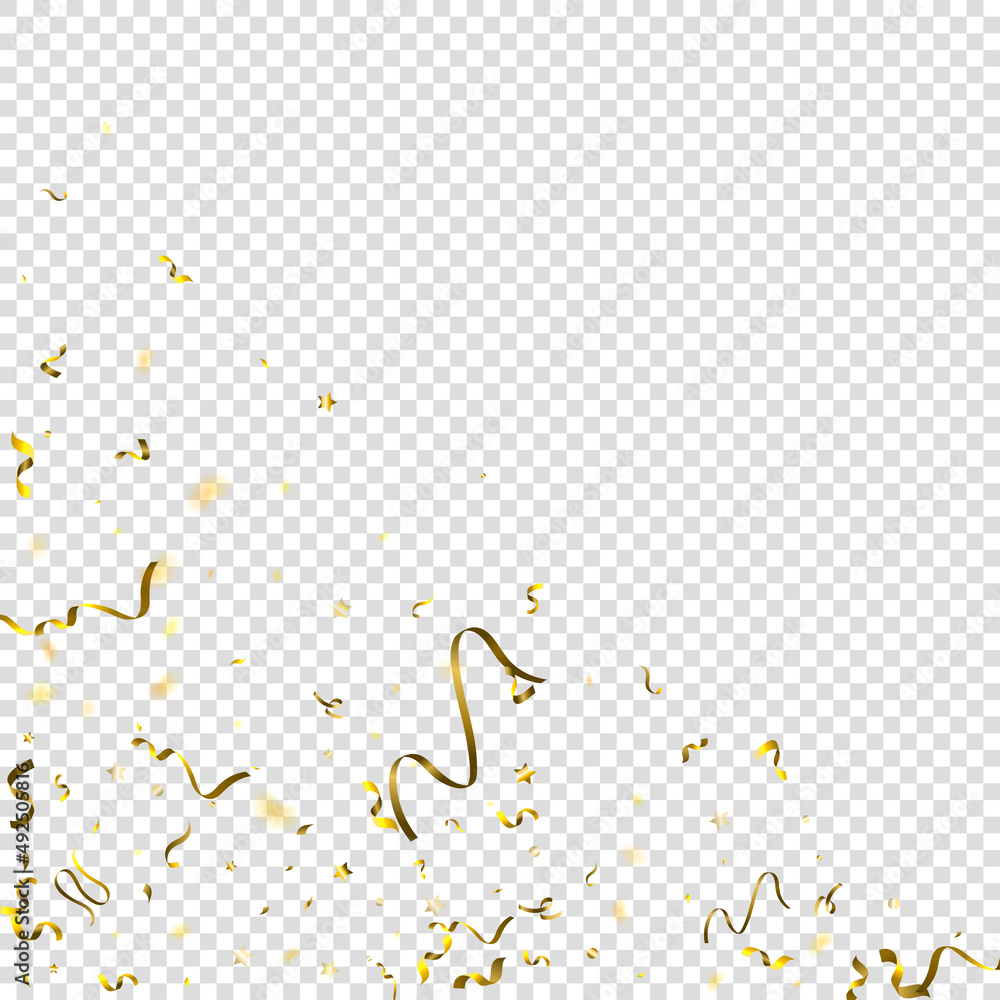 Fototapeta premium tinsel holiday Gold Foil serpentine ribbon star