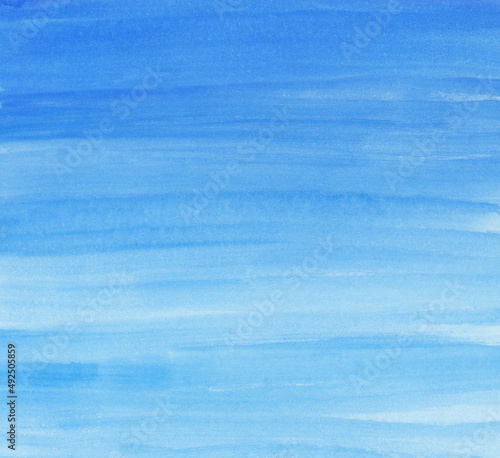 青色の水彩テクスチャ 手書きの背景