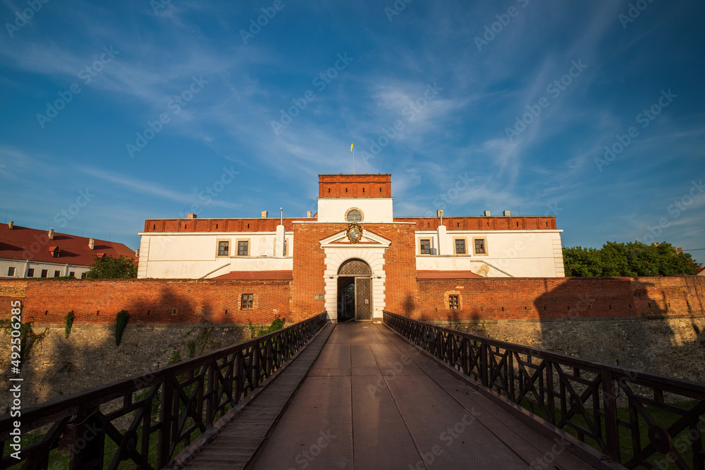 Scenic view of Gate Tower of the medieval Dubno Castle, Dubno, Rivne region, Ukraine