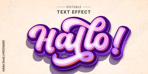 Editable Retro Vintage Text Effect. Lettering graphic style photo