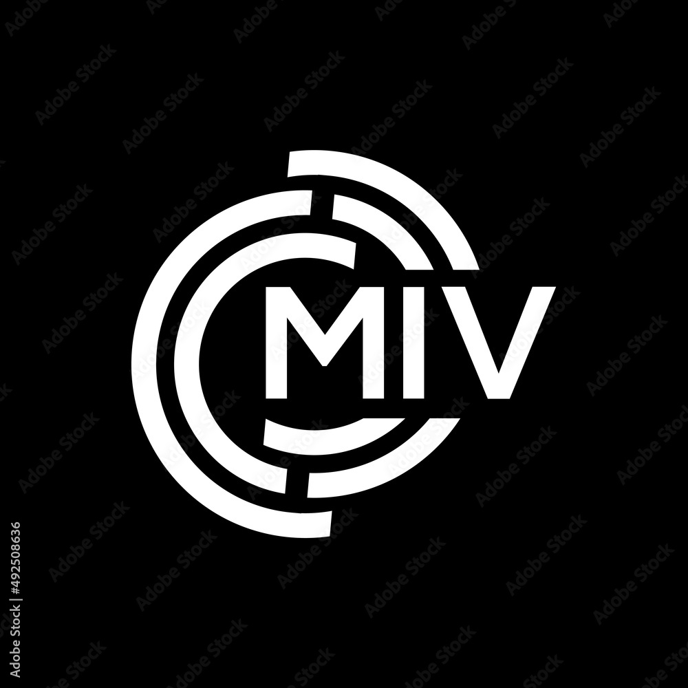 MIV letter logo design on black background. MIV creative initials letter logo concept. MIV letter design. MIV letter logo design on black background. MIV creative initials letter logo concept. MIV letter design.