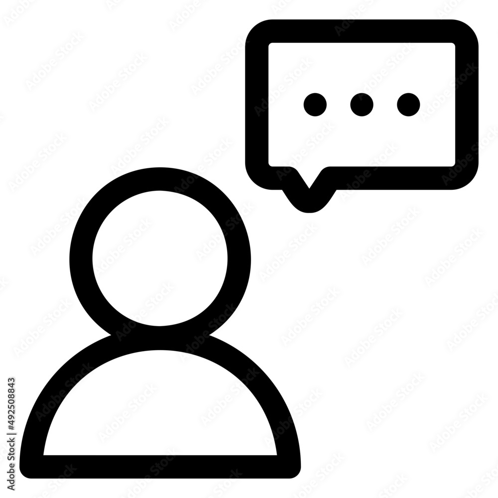 speaking outline icon Stock Vector Adobe Stock
