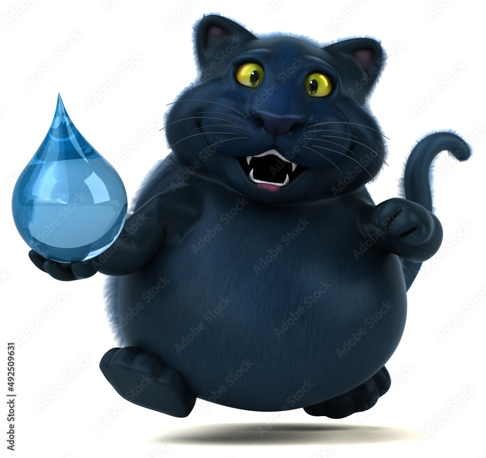 Fun cat - 3D Illustration Fun cat - 3D Illustration