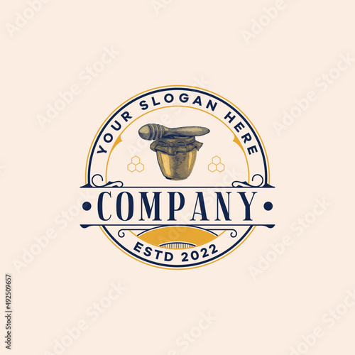 classic vintage honey logo