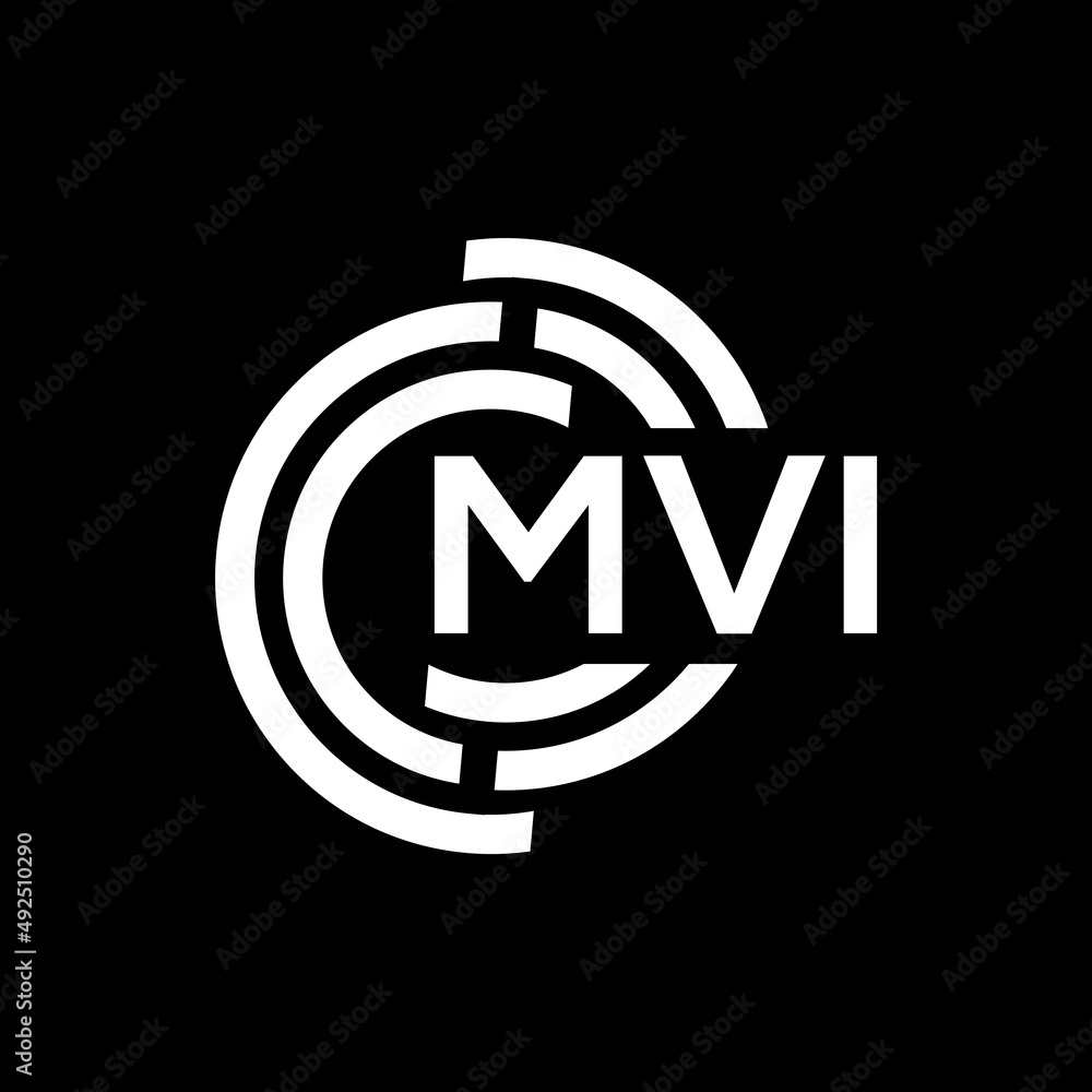 MVI letter logo design. MVI monogram initials letter logo concept. MVI letter design in black background. MVI letter logo design. MVI monogram initials letter logo concept. MVI letter design in black background.