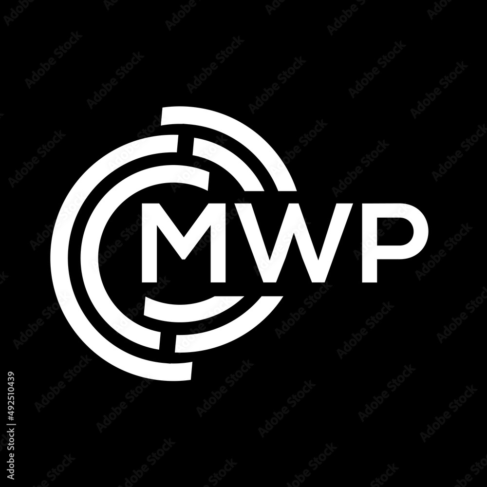 MWP letter logo design. MWP monogram initials letter logo concept. MWP letter design in black background. MWP letter logo design. MWP monogram initials letter logo concept. MWP letter design in black background.