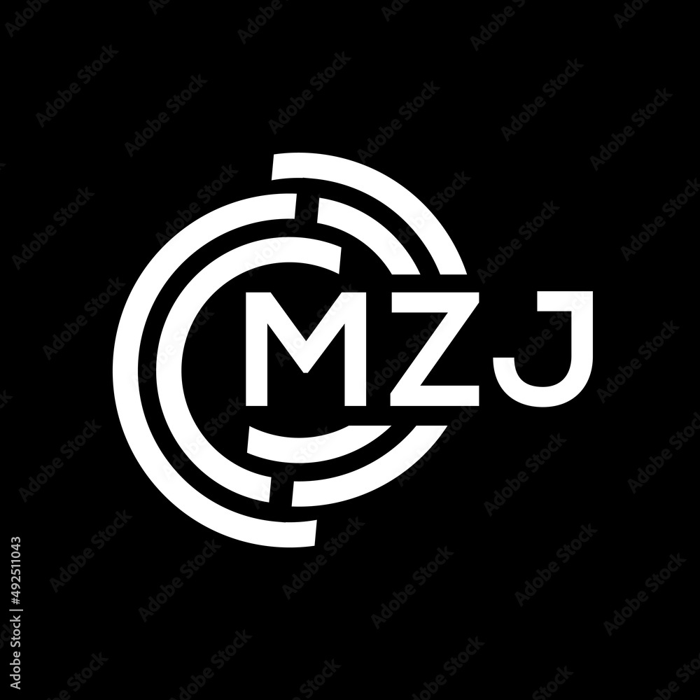 MZJ letter logo design. MZJ monogram initials letter logo concept. MZJ letter design in black background. MZJ letter logo design. MZJ monogram initials letter logo concept. MZJ letter design in black background.