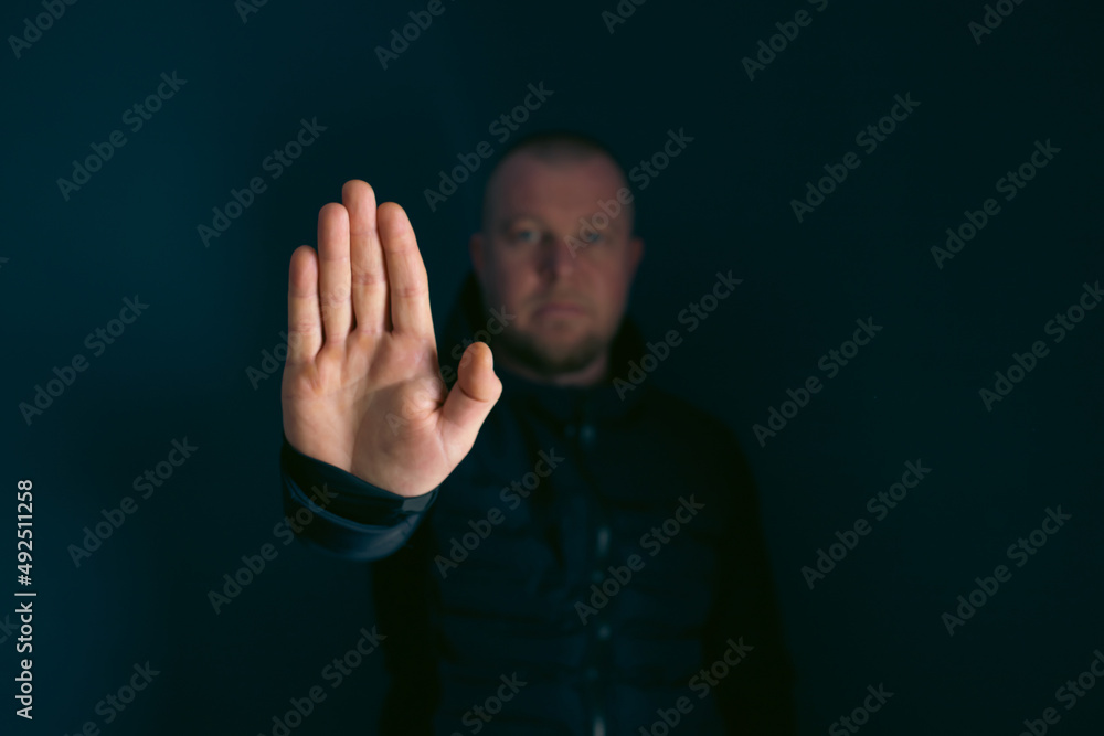 Stop violence message from a man Stop violence message from a man