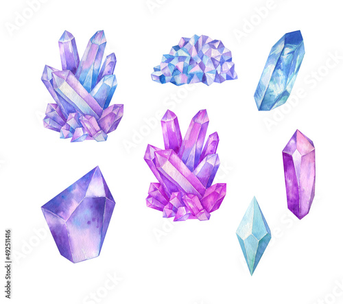 watercolor crystals