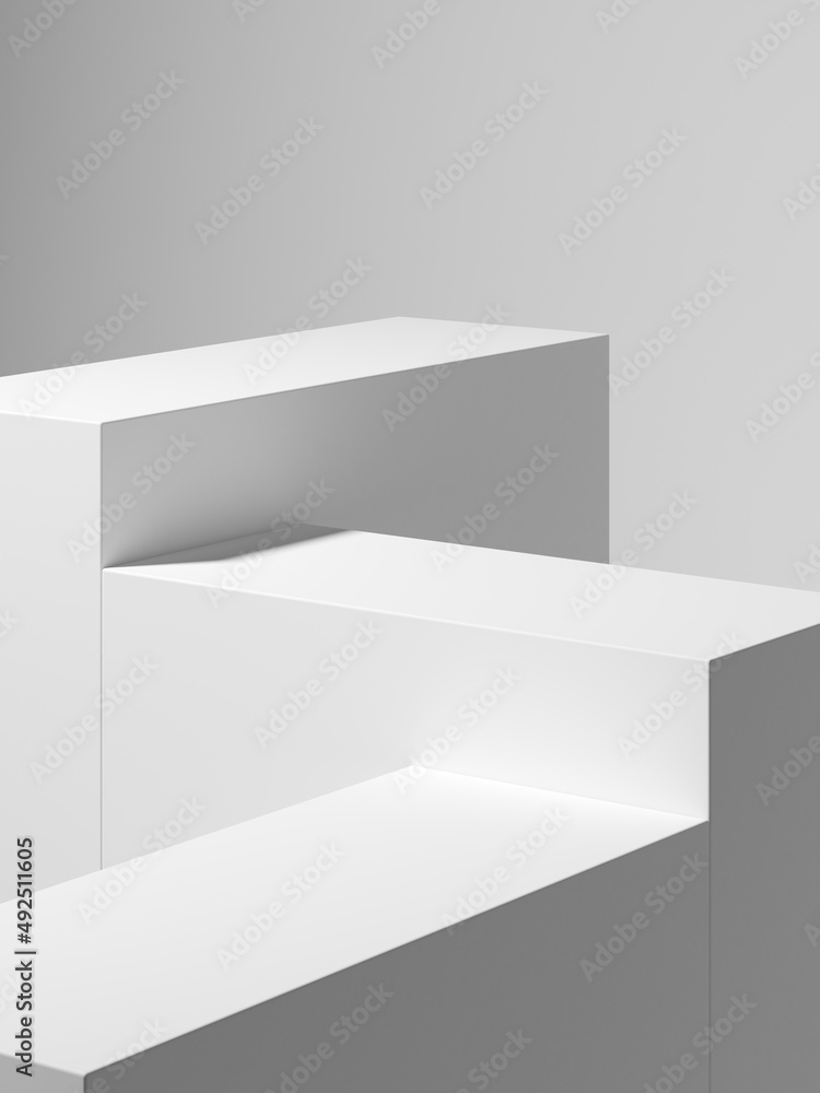 Fototapeta premium Abstract background, mock up scene with podium geometry shape for product display. 3D rendering